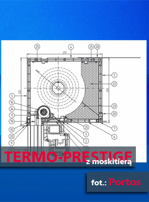 Firma Portos - rolety nadstawne Termo-Prestige z moskitierą